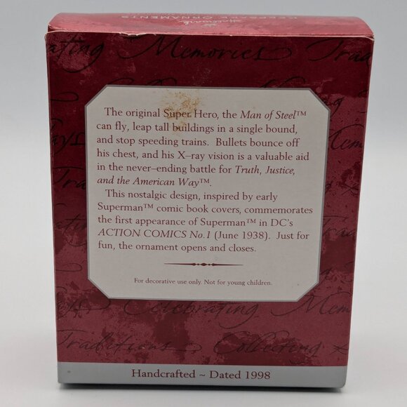 Hallmark Keepsake Superman Lunchbox Commemorative Edition 1998 NEW Ornament - Picture 10 of 12
